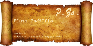Plutz Zsófia névjegykártya